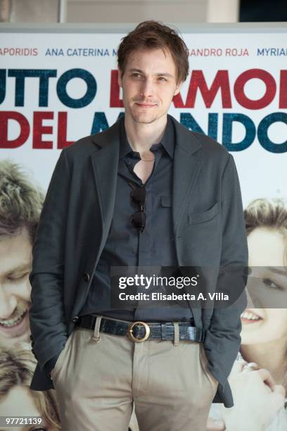 Actor Eros Galbiati attends "Tutto L'Amore Del Mondo" photocall at Adriano Cinema on March 15, 2010 in Rome, Italy.