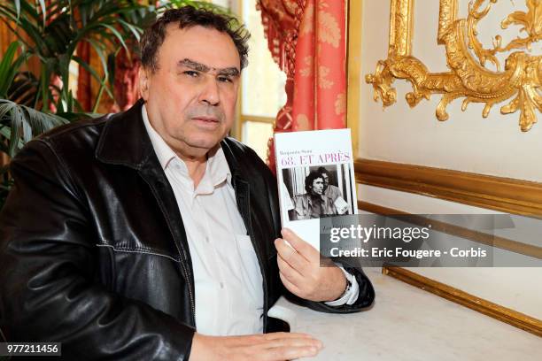 Writer Benjamin Stora poses during a portrait session in Paris, France on .