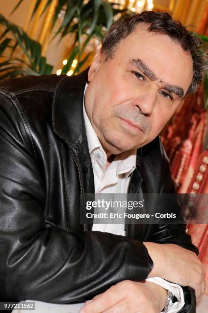 Writer Benjamin Stora poses during a portrait session in Paris, France on .