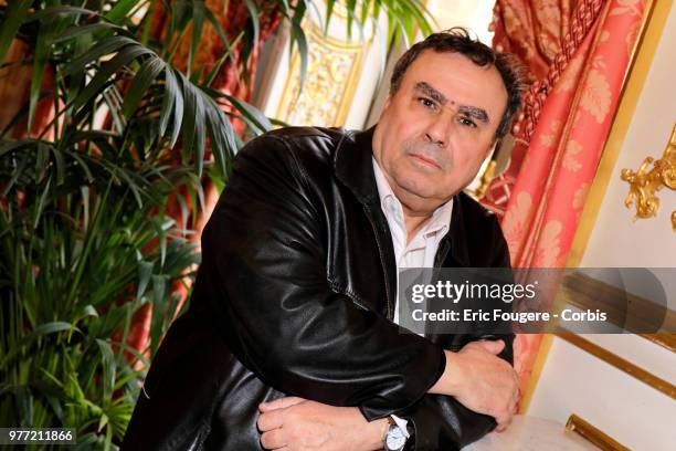 Writer Benjamin Stora poses during a portrait session in Paris, France on .