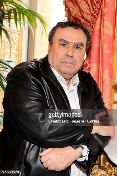 Writer Benjamin Stora poses during a portrait session in Paris, France on .