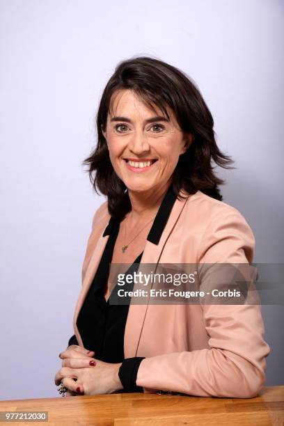 Journalist Berangere Bonte poses during a portrait session in Paris, France on .