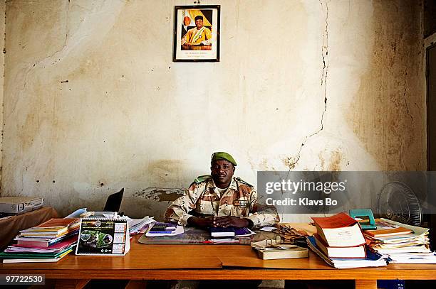 Government official in his office at the border between Niger and Nigeria. Until a few years ago, Bosso was a town on the shores of Lake Chad. Now...