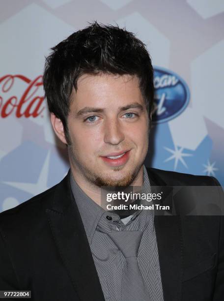 Lee DeWyze arrives to the "American Idol" - Top 12 party held at Industry on March 11, 2010 in Los Angeles, California.