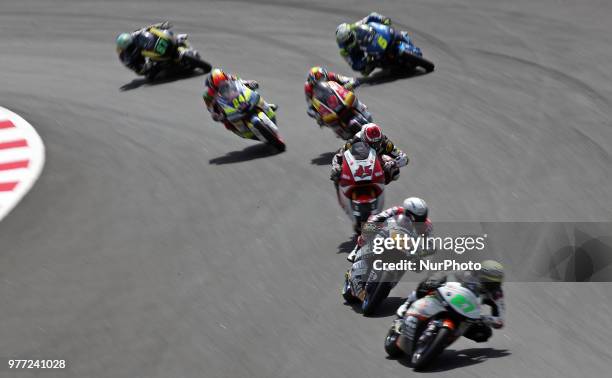 Romano Fenati and Tetsuta Nagashima during the Moto 2 GP Catalunya Moto GP, on 17th June in Barcelona, Spain. --