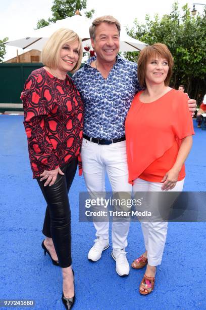 Mary Roos, Patrick Lindner and Nicki during the ARD live tv show 'Immer wieder sonntags' at Europa-Park on June 17, 2018 in Rust, Germany.