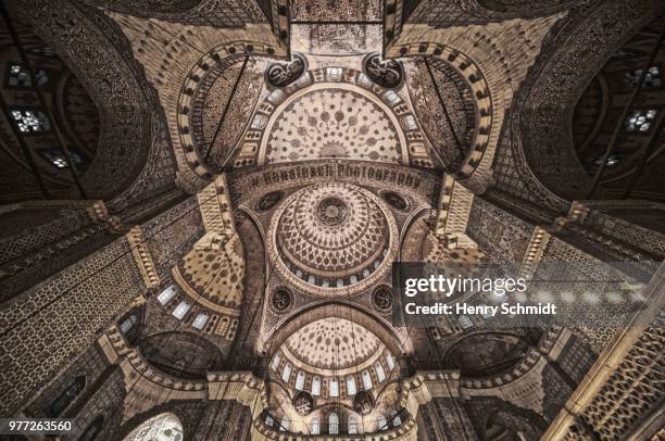 ornate ceiling in mosque, istanbul, turkey - henry mull stock pictures, royalty-free photos & images