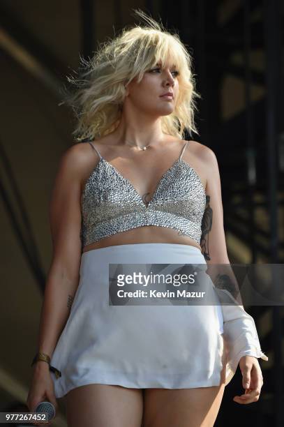 Betty Who performs on the Backyard Stage during the 2018 Firefly Music Festival on June 17, 2018 in Dover, Delaware.