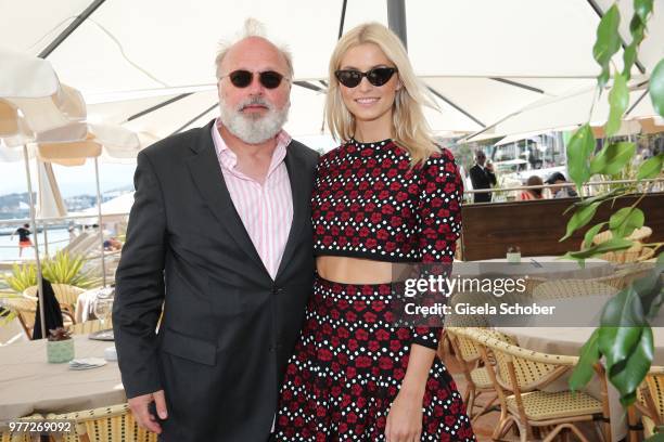 Georg Seitz and Lena Gercke at the Magnum press photo call during the 71st annual Cannes Film Festival at Carlton Beach on May 10, 2018 in Cannes,...