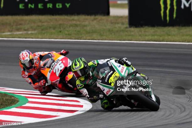 Dani Pedrosa and Cal Crutchlow during the GP Catalunya Moto GP, on 17th June in Barcelona, Spain.