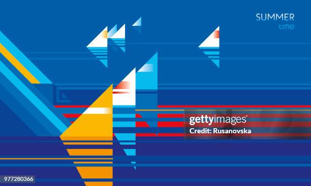 regatta. sailing background. - sailing competition stock illustrations