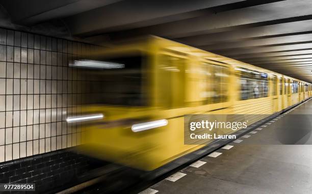 u-bahn berlin - ubahn station stock pictures, royalty-free photos & images