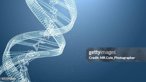 illustration of dna  futuristic digital abstract  background for science and technology - dna spiral stock pictures, royalty-free photos & images