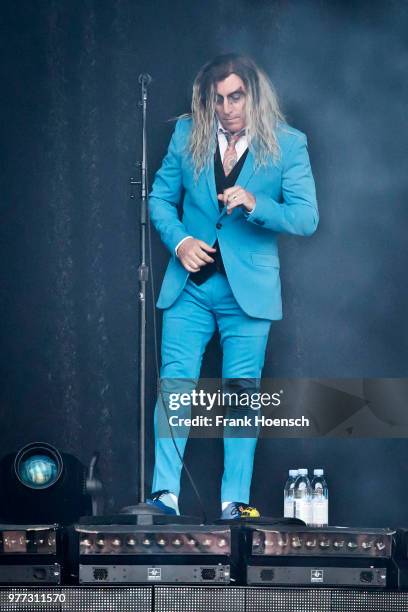 Singer Maynard James Keenan of the American band A Perfect Circle performs live on stage during a concert at the Zitadelle Spandau on June 17, 2018...
