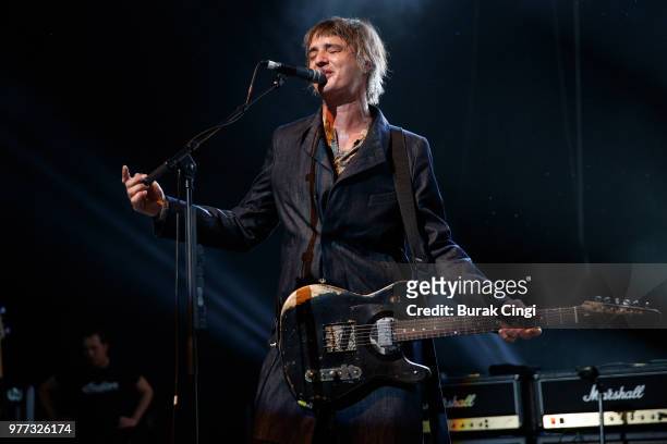 Pete Doherty of The Libertines performs at Robert Smith's Meltdown festival at The Royal Festival Hall on June 17, 2018 in London, England.