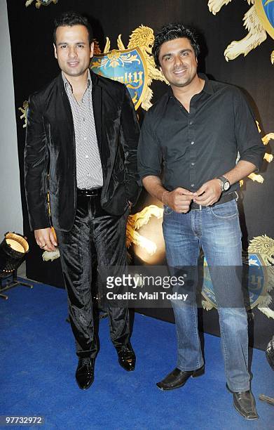 Rohit Roy and Sameer Soni at the launch of Shilpa Shetty's first ever night pub 'Royalty' in Mumbai on March 13, 2010.