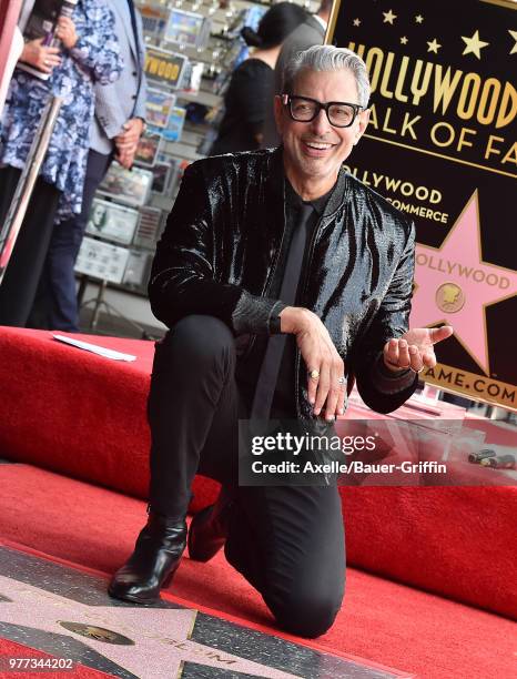 Actor Jeff Goldblum is honored with star on the Hollywood Walk of Fame on June 14, 2018 in Hollywood, California.