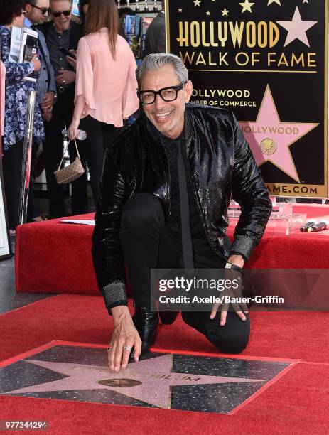 Actor Jeff Goldblum is honored with star on the Hollywood Walk of Fame on June 14, 2018 in Hollywood, California.