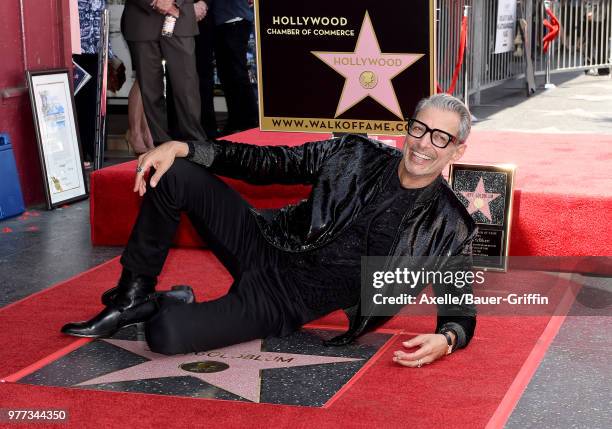 Actor Jeff Goldblum is honored with star on the Hollywood Walk of Fame on June 14, 2018 in Hollywood, California.