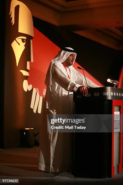 Shaikh Ahmed bin Saeed Al Maktoum, President of Dubai Civil Aviation and Chairman and Chief Executive of Emirates airline at the India Today Conclave...