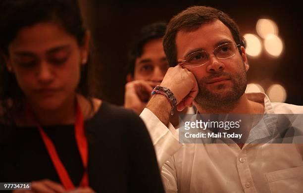Rahul Gandhi at the second day of the India Today Conclave in New Delhi on March 13, 2010.