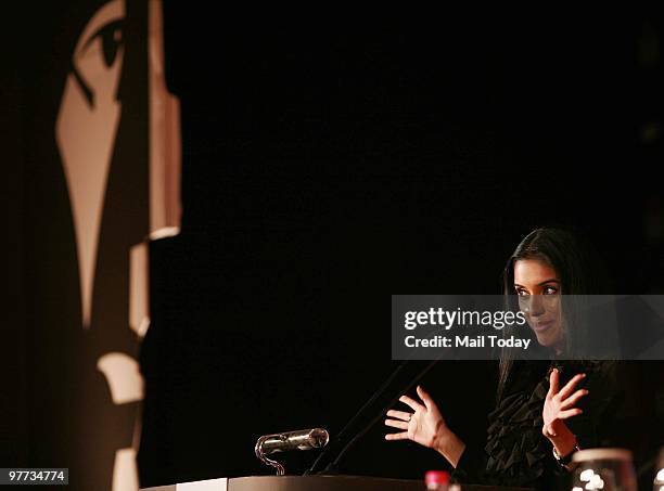 Asin Thottumkal at the second day of the India Today Conclave in New Delhi on March 13, 2010.