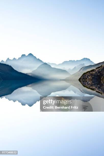 the lake (italy, dolomites) - symmetry stock pictures, royalty-free photos & images