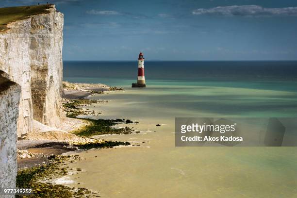 lighthouse - beachy head stock pictures, royalty-free photos & images