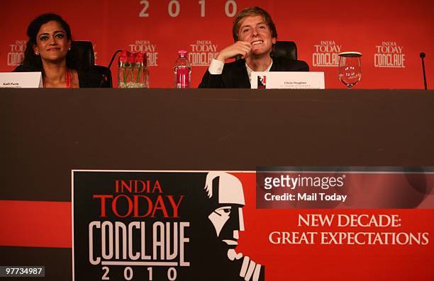 Co-founder of Facebook Chris Hughes at the second day of the India Today Conclave in New Delhi on March 13, 2010.