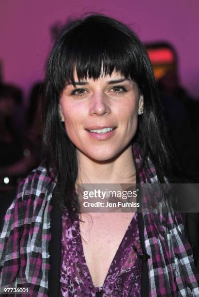Neve Campbell attends the UK Film Premiere of 'Dirty Oil' at Barbican Centre on March 15, 2010 in London, England.