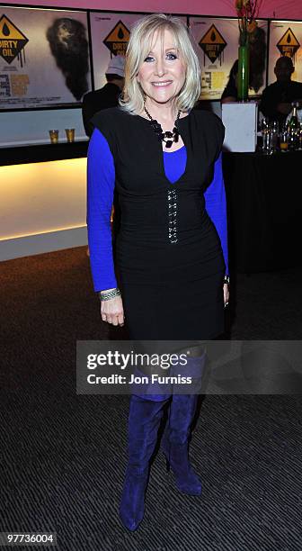 Carol Harrison attends the UK Film Premiere of 'Dirty Oil' at Barbican Centre on March 15, 2010 in London, England.