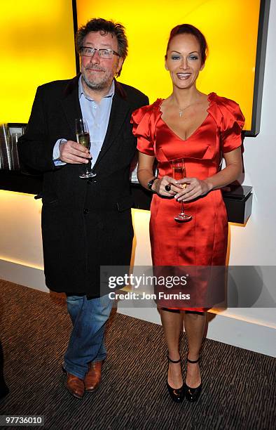 Rowland Rivron and Chelsey Baker attends the UK Film Premiere of 'Dirty Oil' at Barbican Centre on March 15, 2010 in London, England.