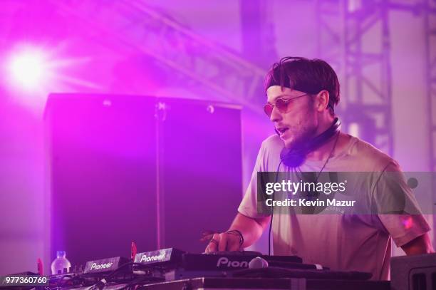 Party Favor performs on the Pavillion stage during the 2018 Firefly Music Festival on June 17, 2018 in Dover, Delaware.