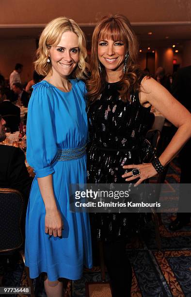Actress Sarah Paulson and TV personality Jill Zarin at the 21st Annual GLAAD Media Awards at The New York Marriott Marquis on March 13, 2010 in New...