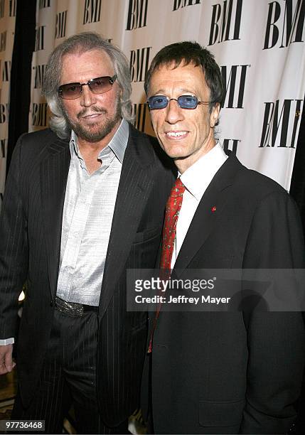 Barry Gibb and Robin Gibb of The Bee Gees