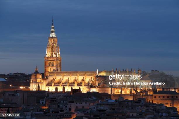 toledo's cathedral - toledo cathedral stock pictures, royalty-free photos & images