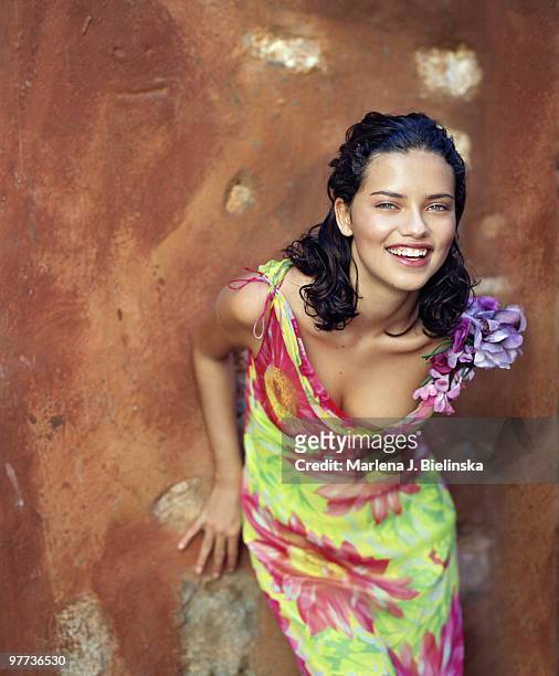 Model Adriana Lima poses for a portrait session in 2002.