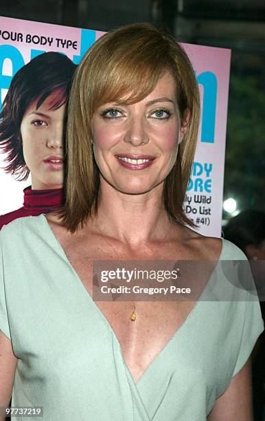 Allison Janney, who is in the film, wearing a dress by Rosie Nichols.