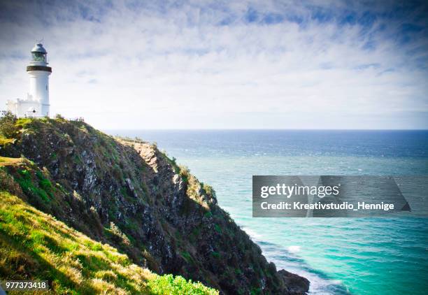 australia - byron bay coast - byron bay lighthouse stock pictures, royalty-free photos & images