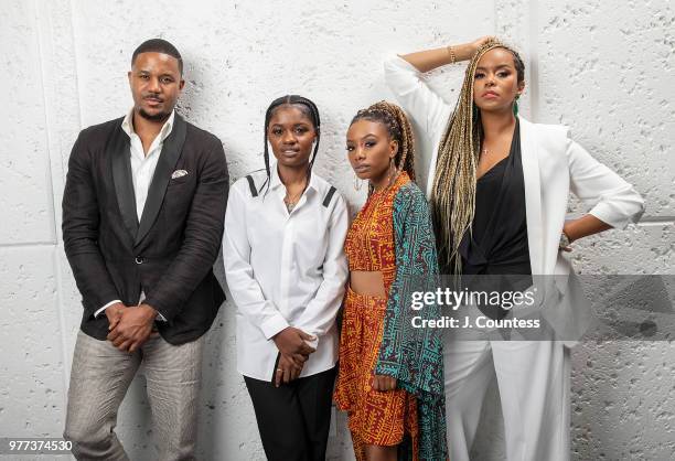 Actors Hosea Chanchez, Bre-Z, Imani Hakim and Latoya Luckett pose for a portrait at the 22nd Annual American Black Film Festival at the The Loews...