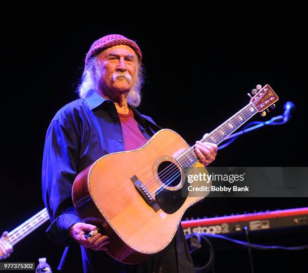 David Crosby performs at Mayo Performing Arts Center on June 17, 2018 in Morristown, New Jersey.