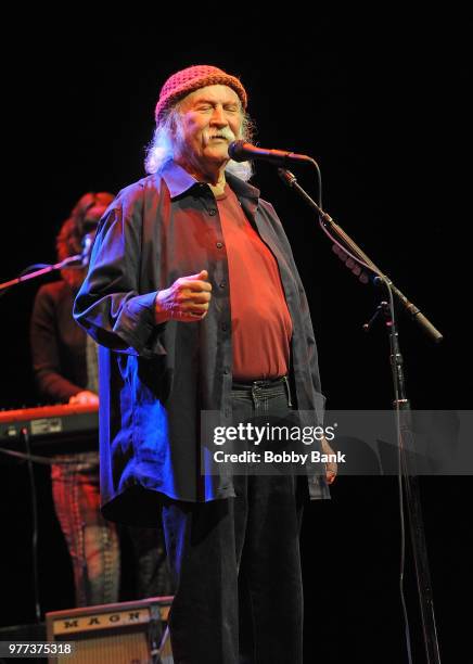 David Crosby performs at Mayo Performing Arts Center on June 17, 2018 in Morristown, New Jersey.