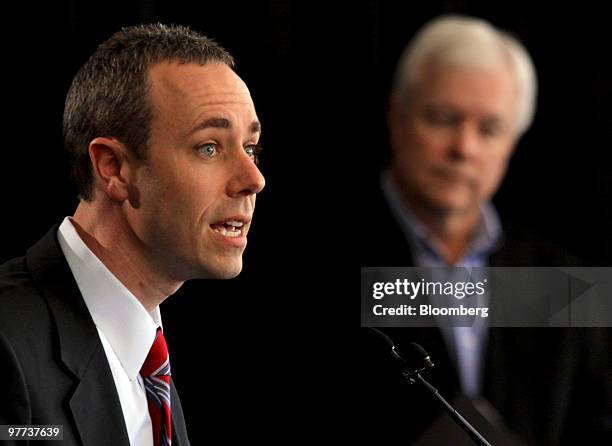 Gary Kaminsky, co-owner of the El Cajon Toyota dealership,speaks at a news conference in San Diego, California, U.S., on Monday, March 15, 2010....