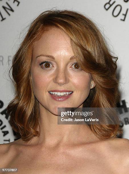 Actress Jayma Mays attends the "Glee" event at the 27th annual PaleyFest at Saban Theatre on March 13, 2010 in Beverly Hills, California.