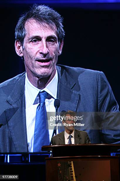 Chairman and CEO, Sony Pictures Entertainment Michael Lynton speaks at the opening day luncheon held at Paris Las Vegas on March 15, 2010 in Las...