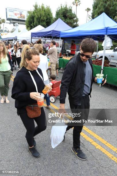 Hilary Duff and Matthew Koma are seen on June 17, 2018 in Los Angeles, California.