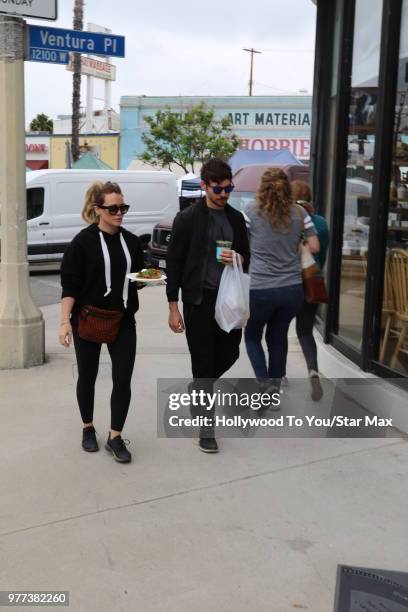 Hilary Duff and Matthew Koma are seen on June 17, 2018 in Los Angeles, California.