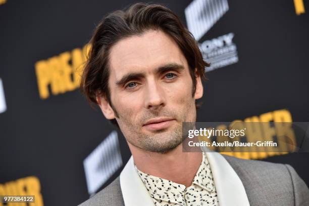 Singer Tyson Ritter arrives at AMC's 'Preacher' Season 3 Premiere Party at The Hearth and Hound on June 14, 2018 in Los Angeles, California.