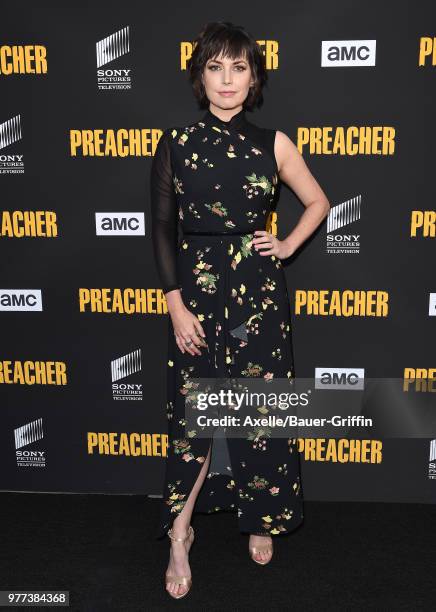 Actress Julie Ann Emery arrives at AMC's 'Preacher' Season 3 Premiere Party at The Hearth and Hound on June 14, 2018 in Los Angeles, California.