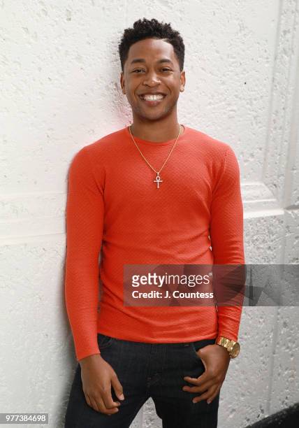 Actor Jacob Latimore poses for a portrait during the 22nd Annual American Black Film Festival at the Loews Miami Beach Hotel on June 15, 2018 in...